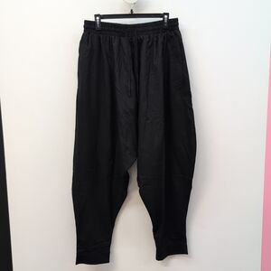 Men's 100% Cotton Baggy Pants Medium Black
